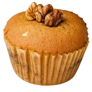 Muffin noisette, miel, noix de pécan